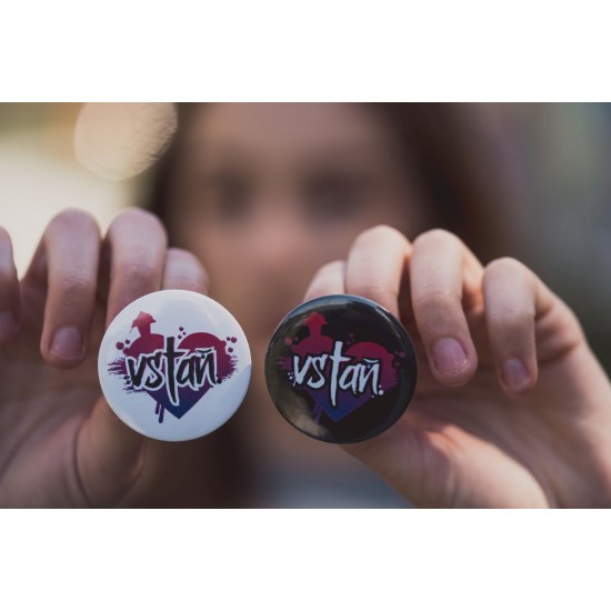 Odznak VSTAŇ – biely (44mm)