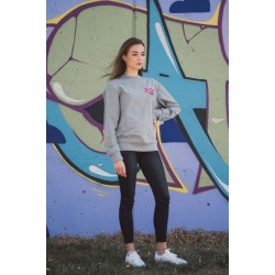 Mikina sivá (unisex) s potlačou VSTAŇ