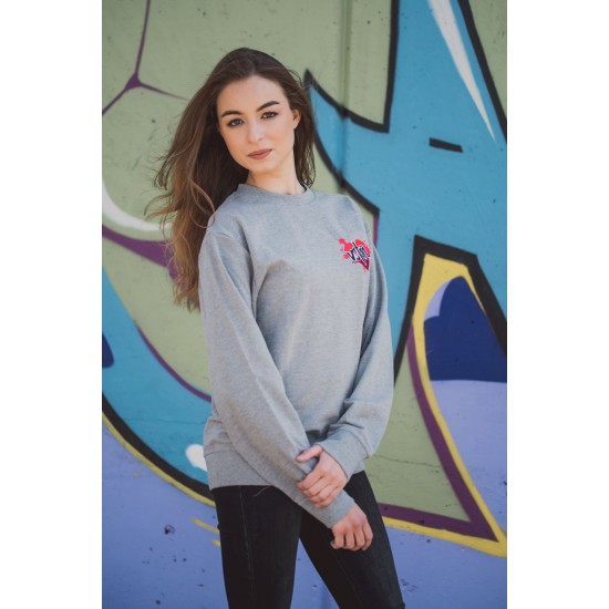 Mikina sivá (unisex) s potlačou VSTAŇ