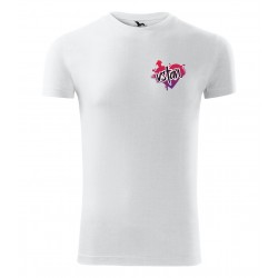 Pánske biele tričko s výšivkou VSTAŇ