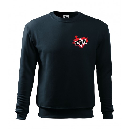 Mikina čierna (unisex) s potlačou VSTAŇ