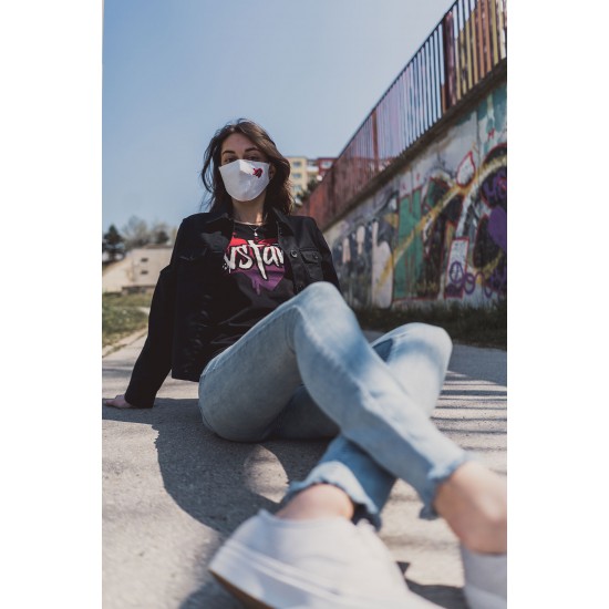 Mikina čierna (unisex) s potlačou VSTAŇ